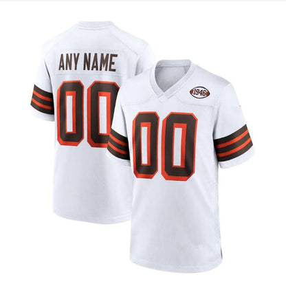 Custom C.Brown White 1946 Collection Alternate Jersey Football Stitched American Jerseys