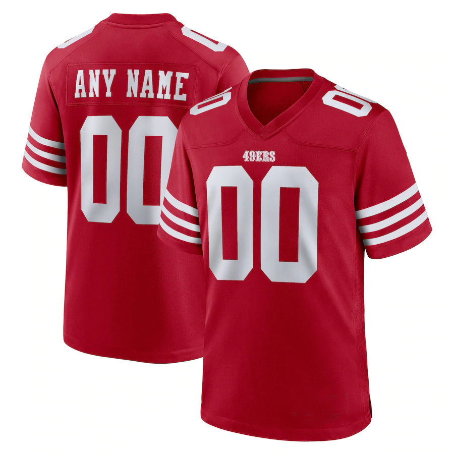 Custom SF.49ers New Red Stitched American Football Jerseys 2022