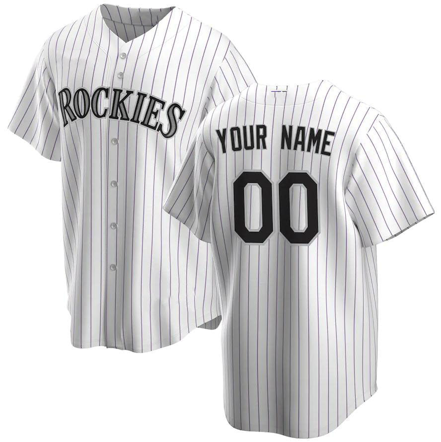 Custom Colorado Rockies White Alternate Authentic Custom Jersey Baseball Jerseys