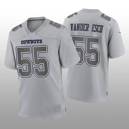 D.Cowboys #55 Leighton Vander Esch Gray Atmosphere Game Jersey Fashion Jersey American Jerseys