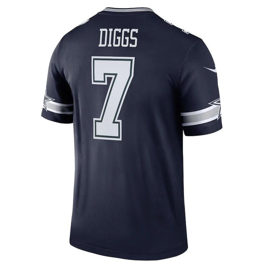 D.Cowboys #7 Trevon Diggs Navy Legend Jersey Stitched American Football Jerseys