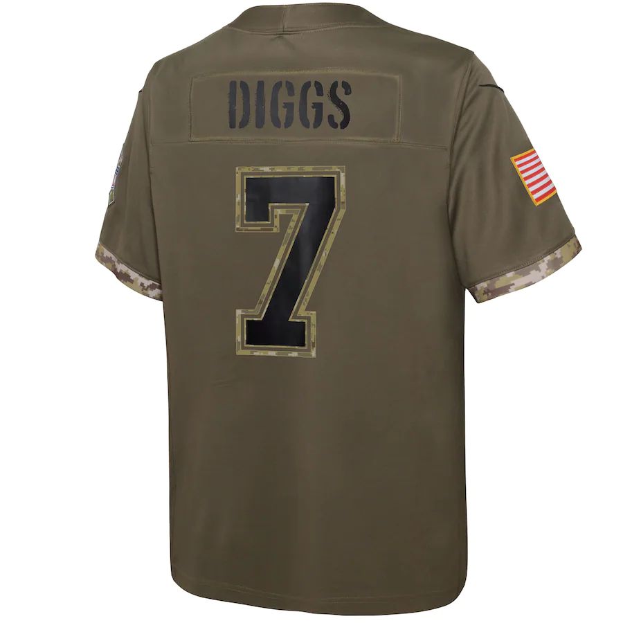 D.Cowboys #7 Trevon Diggs  Olive 2022 Salute To Service Player Limited Jersey Stitched American Football Jerseys