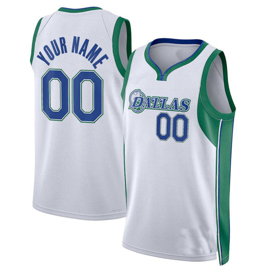 Custom D.Mavericks  2021-22 Swingman  Jersey Association Edition White American Stitched Basketball Jersey