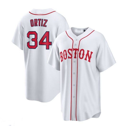 Boston Red Sox  #34 David Ortiz Alternate Replica Player Jersey - White Baseball Jerseys