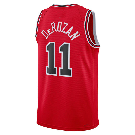 C.Bulls #11 DeMar DeRozan Unisex 2022-23 Swingman Jersey Icon Edition Red Stitched American Basketball Jersey