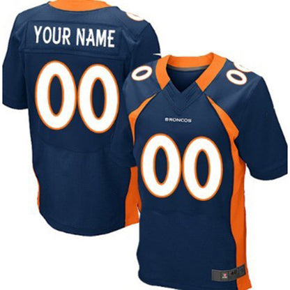 Custom D.Broncos Blue Elite Jersey Stitched Jersey American Football Jerseys