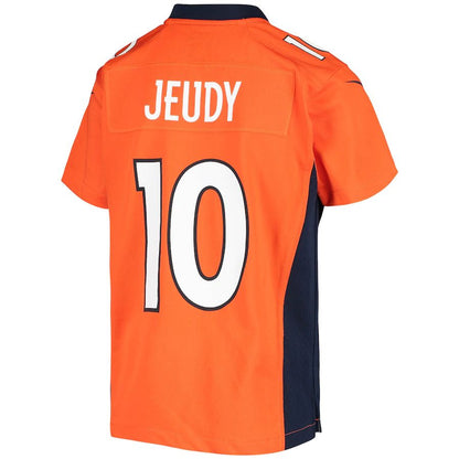 D.Broncos #10 Jerry Jeudy Orange Game Jersey Stitched American Football Jerseys