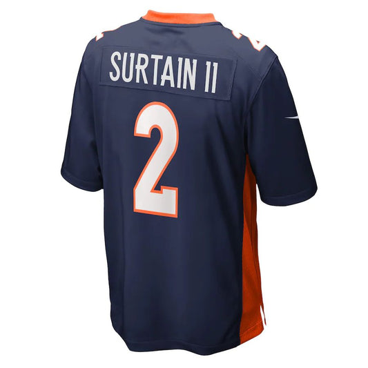 D.Broncos #2 Patrick Surtain II  Navy Home Game Player Jersey Stitched American Football Jerseys