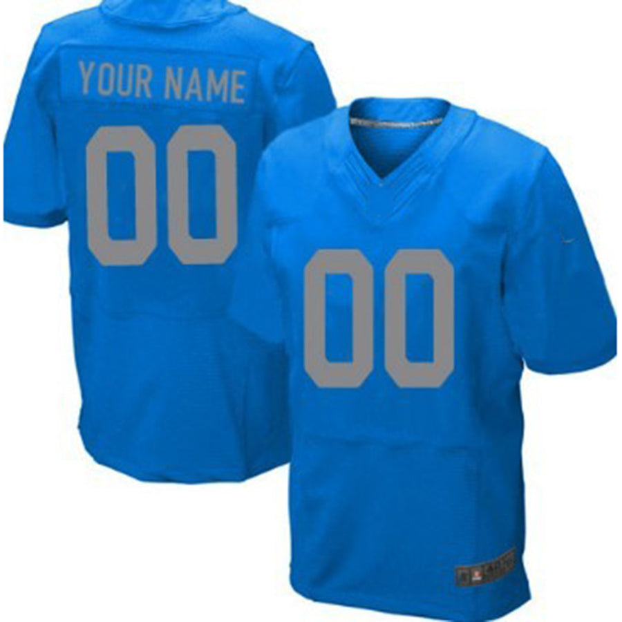 Custom D.Lions Navy Blue Elite Jersey Stitched American Football Jerseys