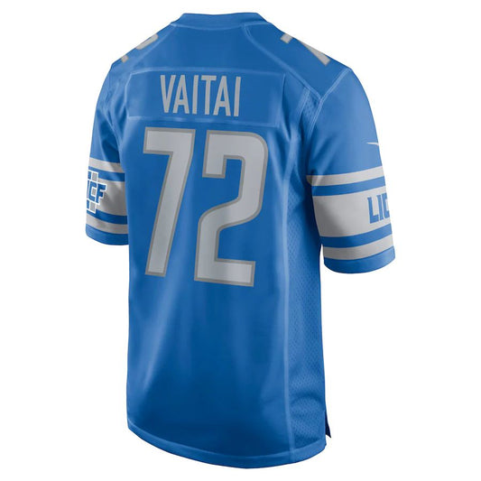 D.Lions #72 Halapoulivaati Vaitai Blue Game Jersey Stitched American Football Jerseys