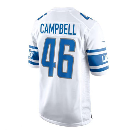 D.Lions #46 Jack Campbell White Away Game Jersey Stitched American Football Jerseys