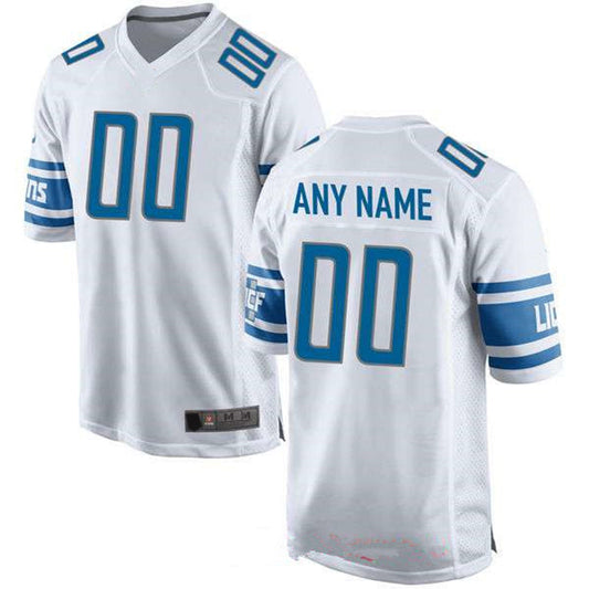 Custom D.Lions White Game Jersey Stitched American Football Jerseys