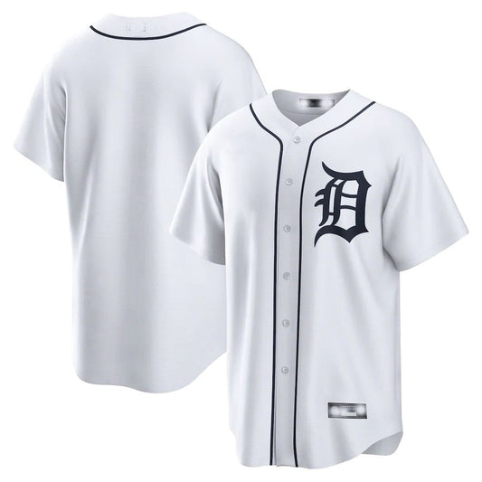 Detroit Tigers White Home Replica Team Jersey Baseball Jerseys