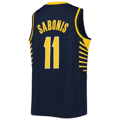 IN.Pacers #11 Domantas Sabonis  2021-22 Diamond Swingman Jersey City Edition Navy Stitched American Basketball Jersey