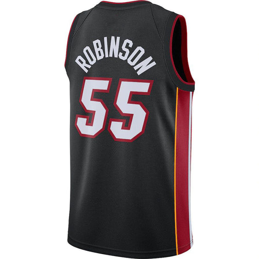 M.Heat #55 Duncan Robinson 2020-21 Swingman Jersey Icon Edition Black Stitched American Basketball Jersey