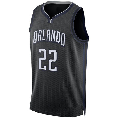 O.Magic #22 Franz Wagner Unisex 2022-23 Swingman Jersey City Edition Black Stitched American Basketball Jersey