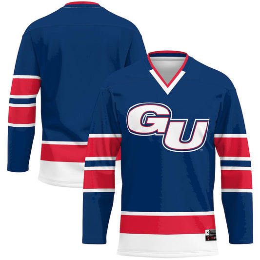 Gonzaga Bulldogs Hockey Jersey Navy Stitched American College Jerseys