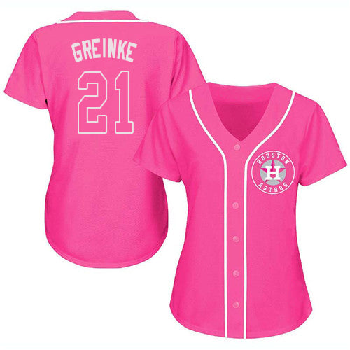 Baseball Jersey Houston Astros Zack Greinke Pink Fashion Stitched Jerseys