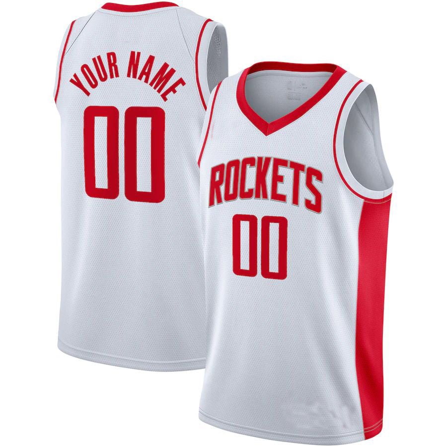 Custom H.Rockets 2020-21 Swingman Jersey Association Editio White Stitched Basketball Jersey