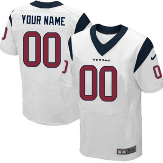 Custom H.Texans  White Elite Jersey Stitched American Football Jerseys