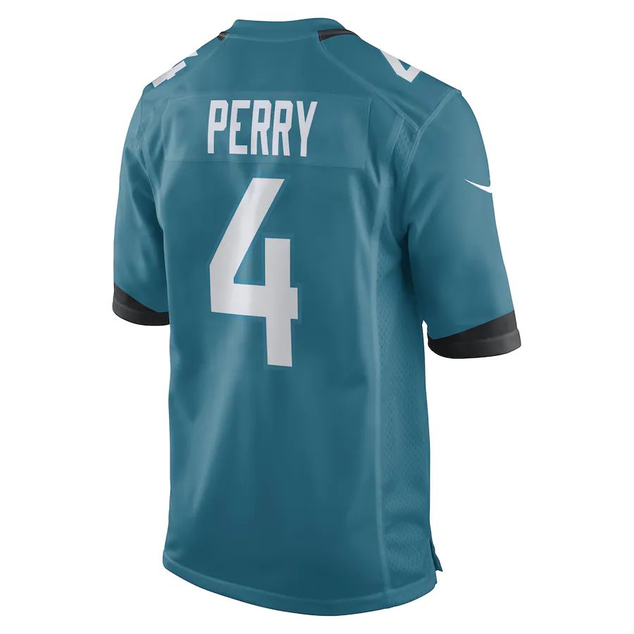 J.Jaguars #4 E.J. Perry Teal Game Player Jersey Stitched American Football Jerseys