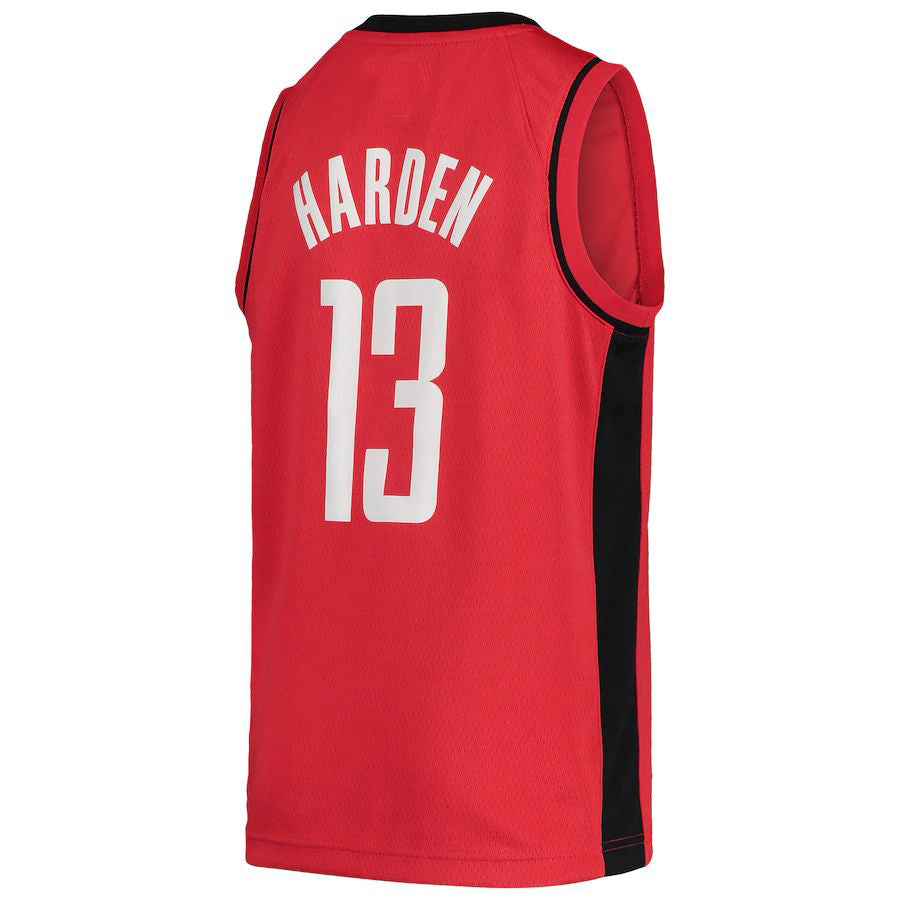 H.Rockets #13 James Harden Team Swingman Jersey Icon Edition Red Stitched American Basketball Jersey