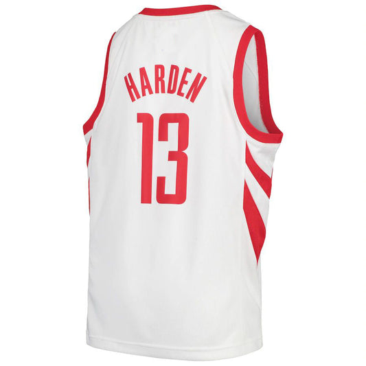 H.Rockets #13 James Harden Swingman Jersey  White Association Edition Stitched American Basketball Jersey