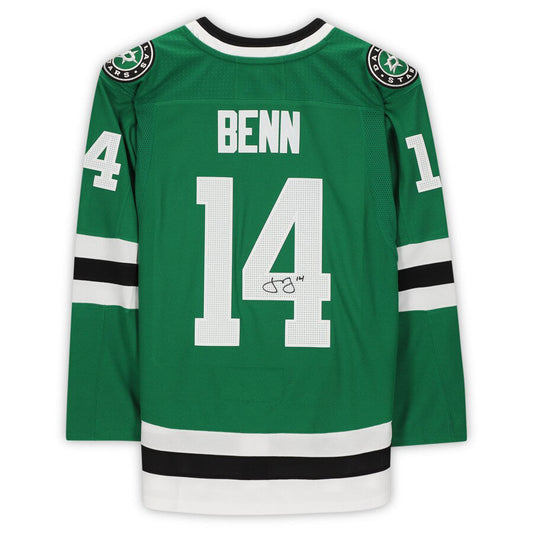 D.Stars #14 Jamie Benn Fanatics Authentic Autographed  Jersey Kelly Green Stitched American Hockey Jerseys