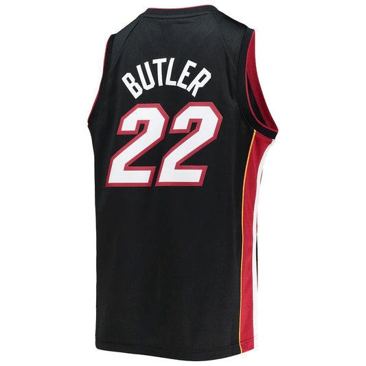 M.Heat #22 Jimmy Butler 2021-22 Diamond Swingman Jersey  Icon Edition Black Stitched American Basketball Jersey