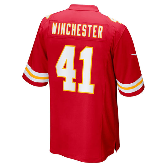 KC.Chiefs #41 James Winchester Red Game Jersey Stitched American Football Jerseys