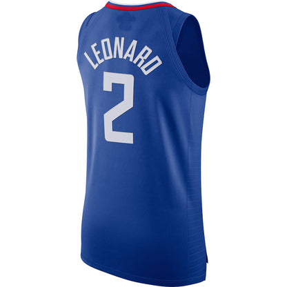 LA.Clippers #2 Kawhi Leonard 2020-21 Authentic Jersey  Icon Edition Royal Stitched American Basketball Jersey