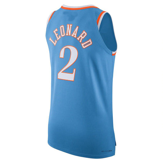 LA.Clippers #2 Kawhi Leonard 2021-22 Authentic Player Jersey City Edition Light Blue Stitched American Basketball Jersey