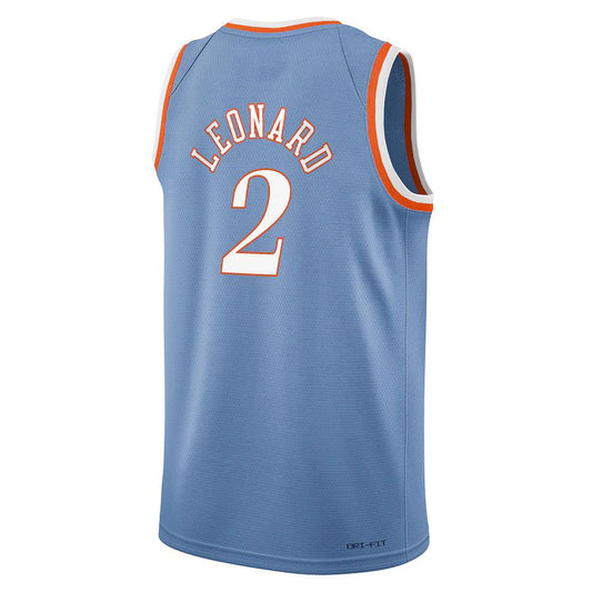 LA.Clippers #2 Kawhi Leonard 2021-22 Swingman Jersey City Edition Light Blue Stitched American Basketball Jersey