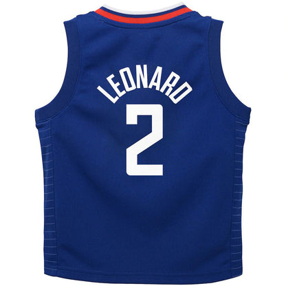 LA.Clippers #2 Kawhi Leonard Toddler 2020-21 Replica Jersey Icon Edition Royal Stitched American Basketball Jersey