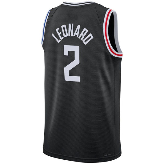 LA.Clippers #2 Kawhi Leonard Unisex 2022-23 Swingman Jersey City Edition Black Stitched American Basketball Jersey