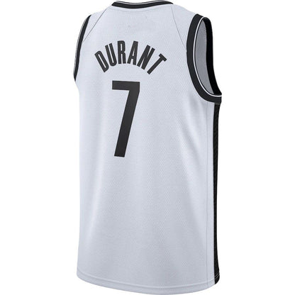 B.Nets #7 Kevin Durant 2020-21 Swingman Jersey White Association Edition Stitched American Basketball Jersey