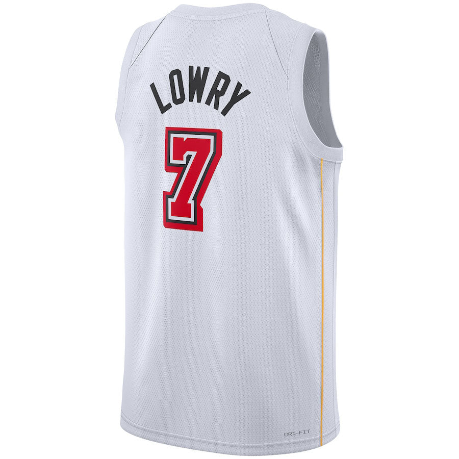 M.Heat #7 Kyle Lowry Unisex 2022-23 Swingman Jersey City Edition White Stitched American Basketball Jersey