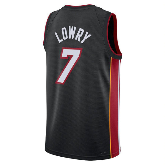 M.Heat #7 Kyle Lowry Unisex 2022-23 Swingman Jersey Icon Edition Black Stitched American Basketball Jersey