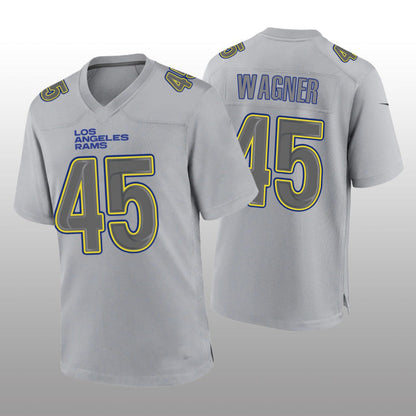 LA.Rams #45 Bobby Wagner Gray Atmosphere Game Jersey Stitched American Football Jerseys