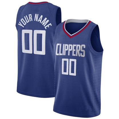 Custom LA.Clippers 2020-21 Swingman Jersey Royal Icon Edition Stitched Basketball Jersey