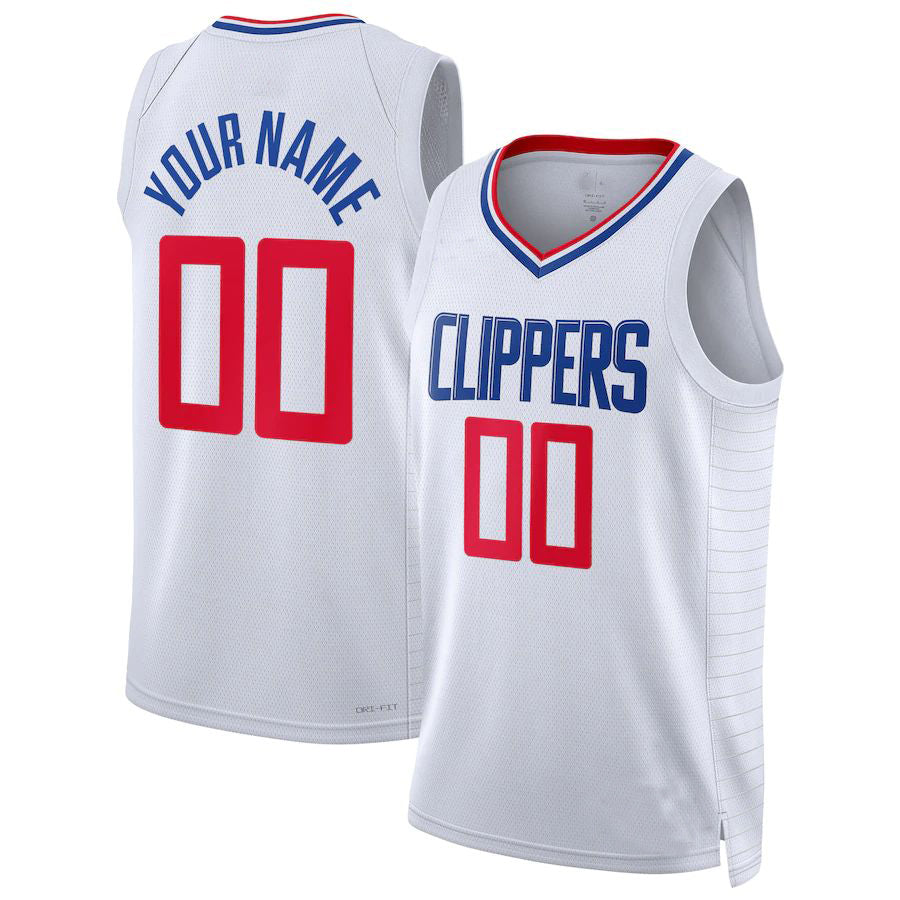 Custom LA.Clippers Unisex 2022-23 Swingman  White Association Edition Stitched Basketball Jersey