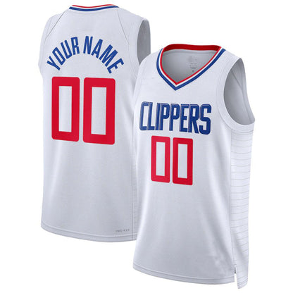 Custom LA.Clippers Unisex 2022-23 Swingman  White Association Edition Stitched Basketball Jersey