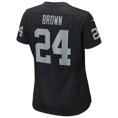 LV. Raiders #24 Willie Brown  Black Game Retired Player Jersey Stitched American Football Jerseys