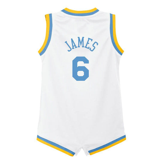 LA.Lakers #6 LeBron James Infant 2022-23 Swingman Jersey White Classic Edition White Stitched American Basketball Jersey