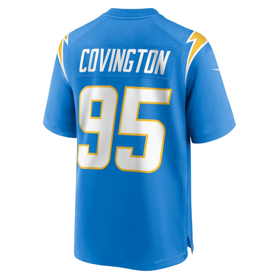 LA.Chargers #95 Christian Covington Powder Blue Game Jersey Stitched American Football Jerseys