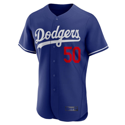 Los Angeles Dodgers # 50 Mookie Betts  Royal Alternate Authentic Player Jersey Baseball Jerseys