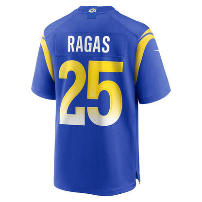 LA.Rams #25 Trey Ragas Royal Game Player Jersey Stitched American Football Jerseys