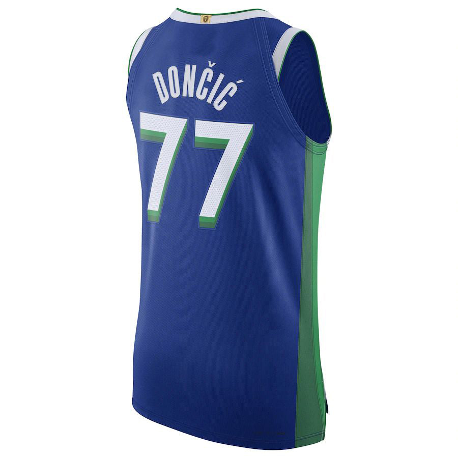 D.Mavericks #77 Luka Doncic  2022-23 Authentic Jersey Blue Icon Edition Stitched American Basketball Jersey