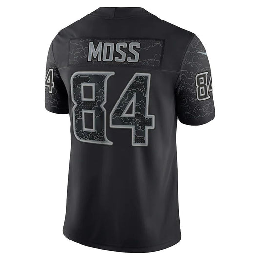 MN.Vikings #84 Randy Moss Black Retired Player RFLCTV Limited Jersey Stitched American Football Jerseys