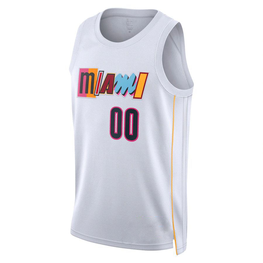 Custom M.Heat Unisex 2022-23 Swingman  Jersey Classic Edition White Stitched Basketball Jersey